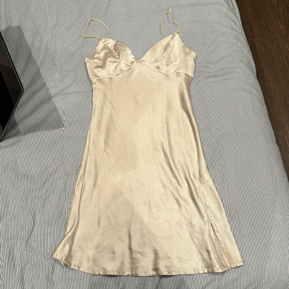 Princess Polly satin champagne dress